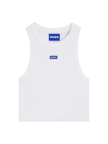 Dzianinowy top Hugo Blue biały