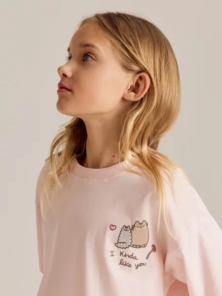 Reserved Tričko Pusheen růžová