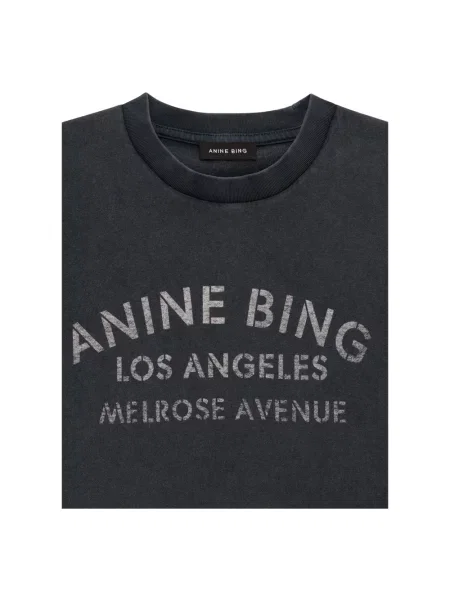Anine Bing MELROSE STENCIL T-shirt czarna
