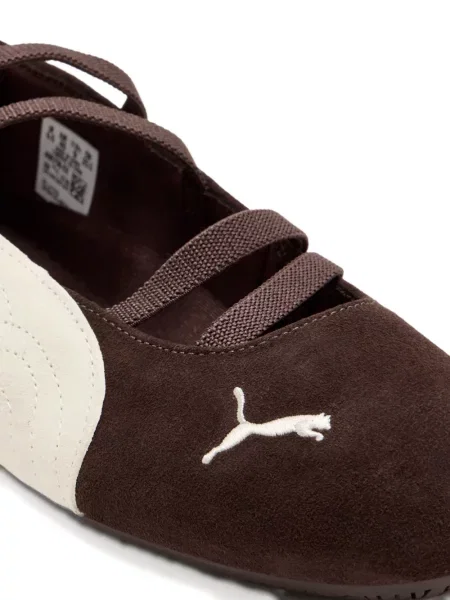 Balerini Puma din piele de căprioară maro