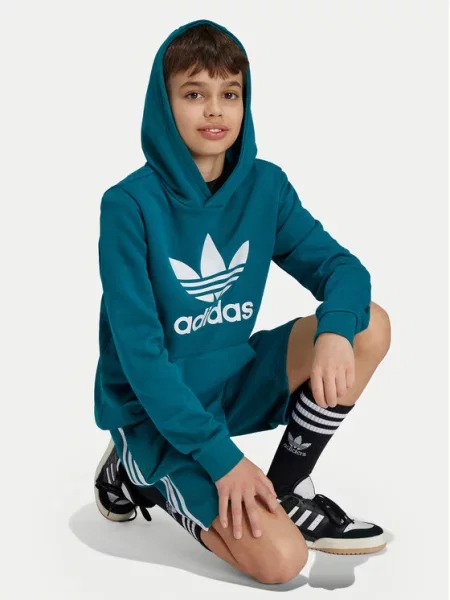 Adidas Μπλούζα Trefoil Τυρκουάζ