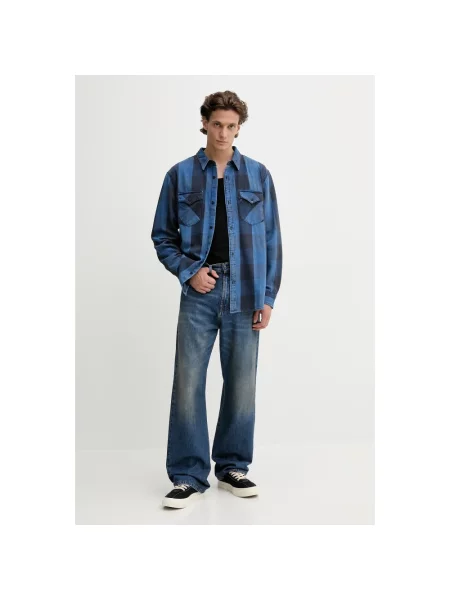Levi's koszula relaxed z kołnierzykiem klasycznym niebieski
