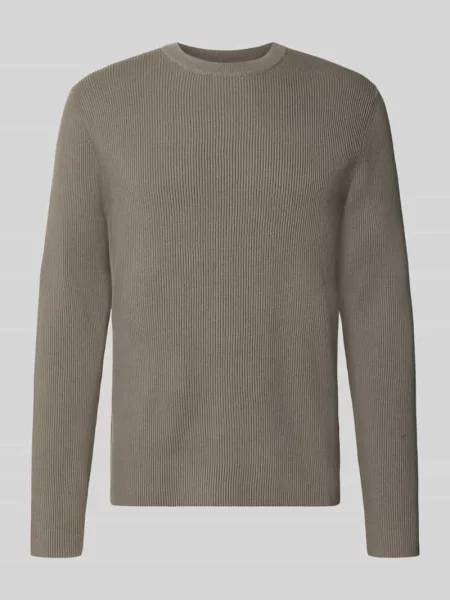 Sweter dzianinowy z mieszanki bawełny krój slim fit Lindbergh