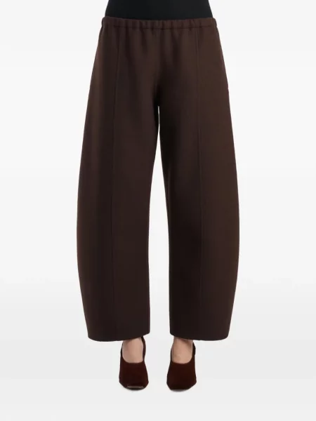 Pantaloni Khaite de lână maro