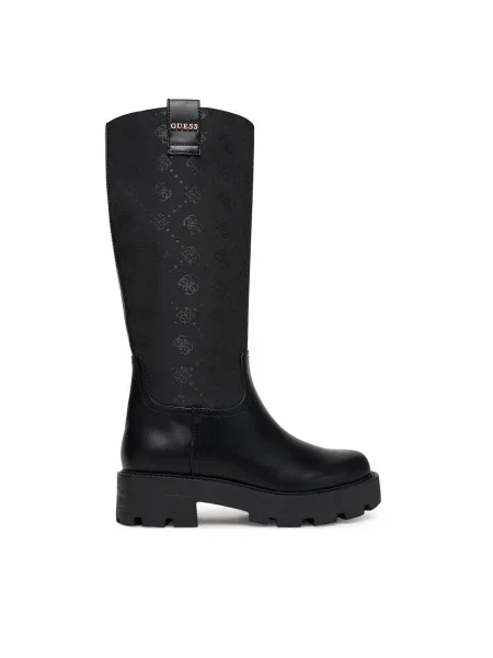 Ботуши Guess на платформе черно