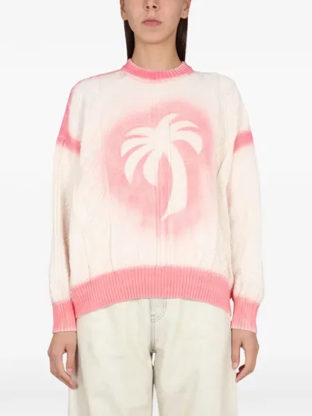 Pulover Palm Angels cu imagine alb