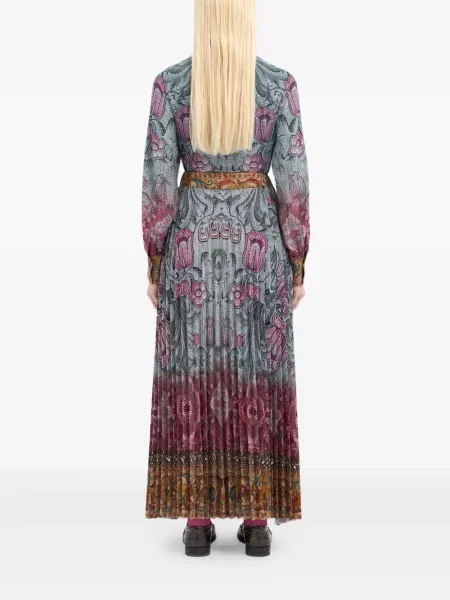 Fusta maxi Pierre-louis Mascia cu model floral albastru