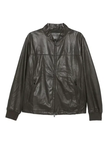Geanta de piele Emporio Armani negru