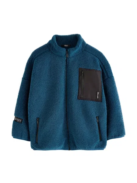 Next Jachetă fleece albastru