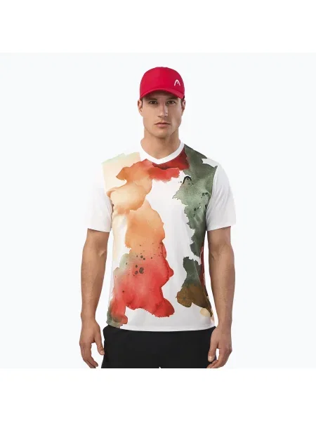 Мъжка тениска HEAD Topspin print vision/orange оранжево