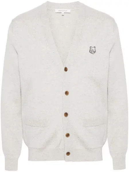 Cardigan Maison Kitsune de lână gri