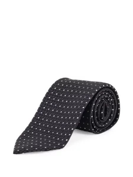Cravată Tom Ford cu buline din jacard negru