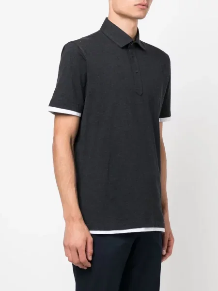 Tricou polo Brunello Cucinelli negru