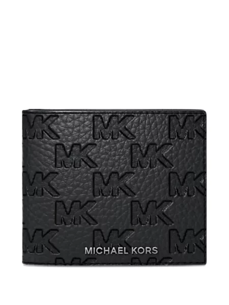 Portofel Michael Kors din piele cu autograf negru