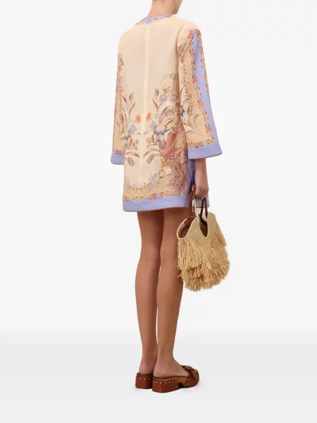 Rochie mini Zimmermann cu șireturi din dantelă