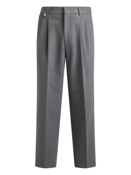 Pantaloni Etro de lână plisate gri