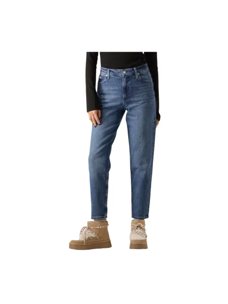 Mom jeans Calvin Klein Jeans niebieskie