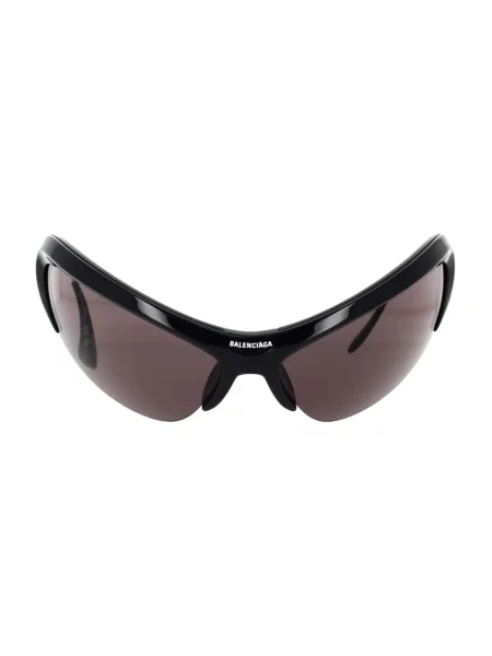 Lniane okulary przeciwsłoneczne Balenciaga czarne