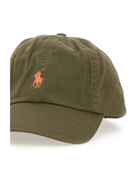 Czapka z daszkiem Ralph Lauren Classic Sport pomarańczowa zielona