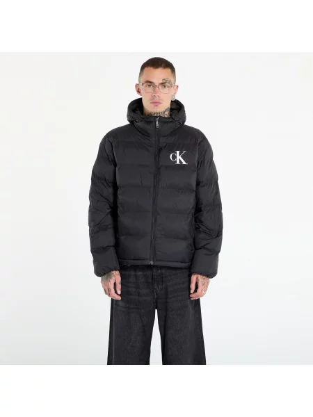 Jacket Calvin Klein Jeans Ls Monogram Pu Jacket Black L černé