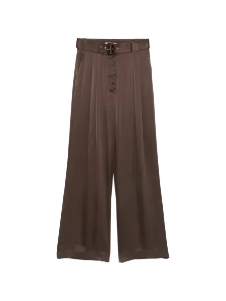 Cu centură pantaloni Zimmermann maro