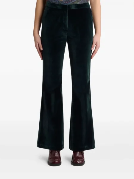 Pantaloni Etro de catifea verde
