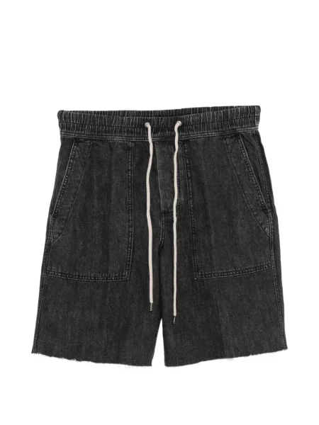 Pantaloni scurți din denim James Perse cu cordon negru
