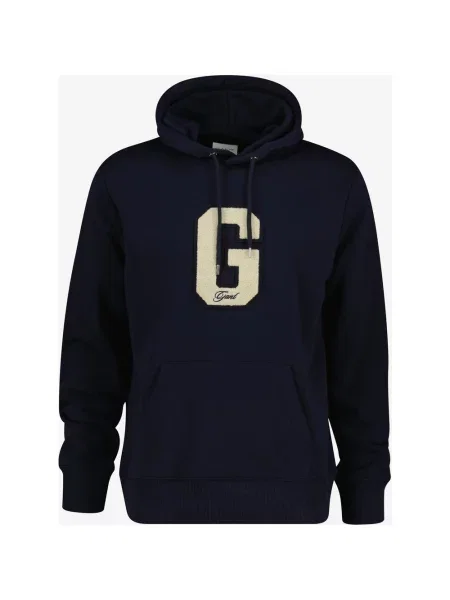 Bluza z kapturem Gant G Badge granatowy S biały