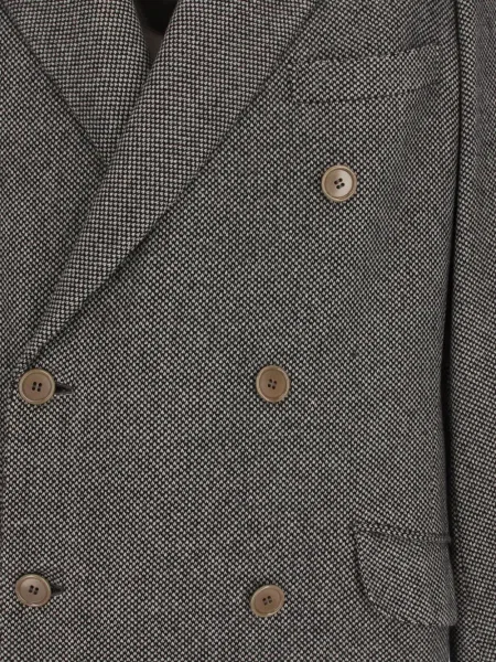 Retro dvouřadý kabát A.n.g.e.l.o. Vintage Cult šedý