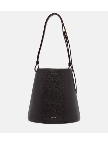 Geantă Calvin Klein Collection din piele maro