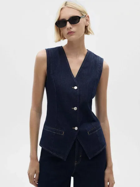 Жилет MANGO синій