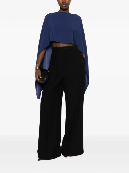 Fular Alberta Ferretti drapat albastru