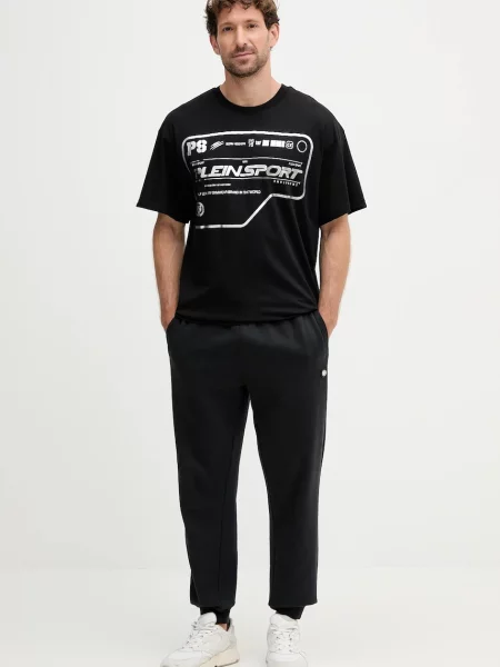PLEIN SPORT t-shirt z nadrukiem FAEC czarny