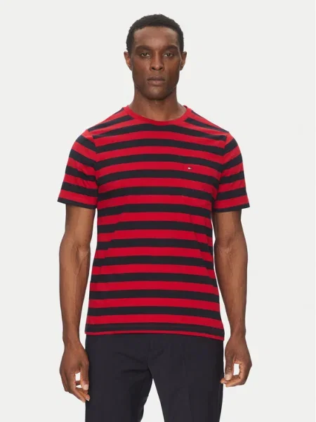 Tommy Hilfiger Tričko Essential červená