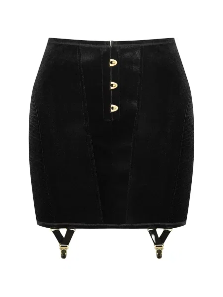 Mała spódnica mini Maison Close sznurowana koronkowa czarna