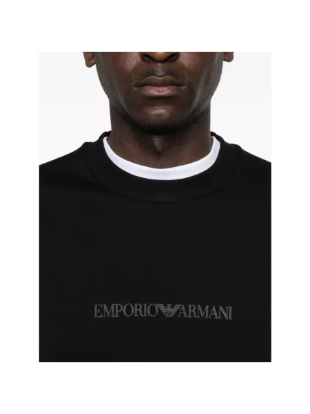 Emporio Armani Bluzy Mężczyzna S Emporio Armani Sweaters czarny