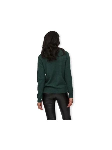 Pulover Vila tricotate verde