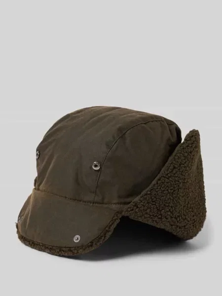 Czapka z nauszniki Czapka model MORAR WAX TRAPPER' Barbour oliwkowa