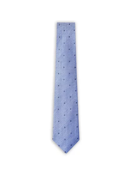 Cravată Hackett London cu buline din țesătură twill albastru