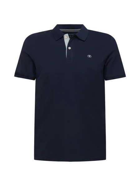 TOM TAILOR Tricou albastru închis alb