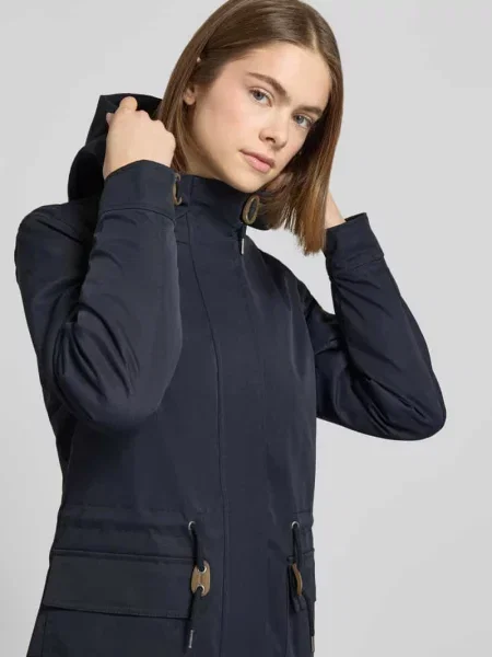 Krój regular fit Parka z tunel Model LOUISE' Only granatowa