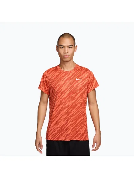 Tricou de tenis pentru bărbați Nike Court Dri-Fit Victory Print turf orange/white alb