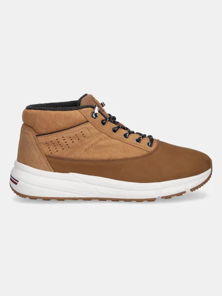 Botine Tommy Hilfiger cu șireturi maro