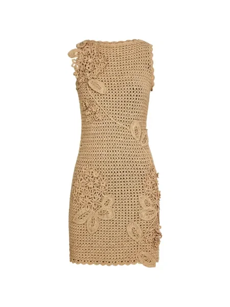 Mała sukienka mini Oscar De La Renta w kwiatki garniturowa