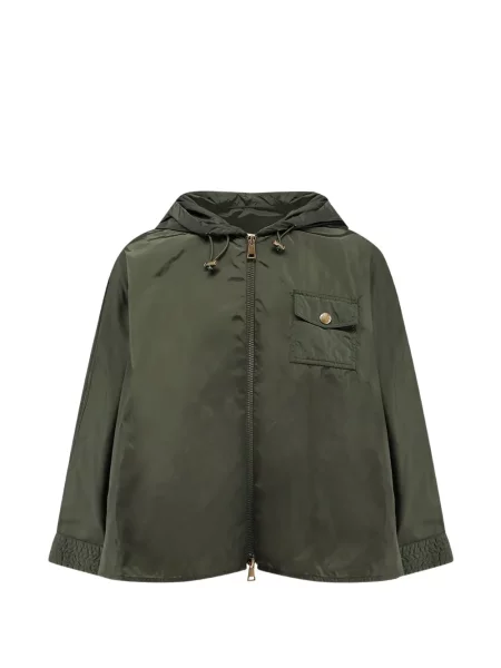 Geacă Moncler cu glugă cu autograf verde