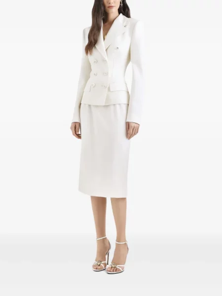 Fustă tip creion Dolce & Gabbana până la genunchi alb