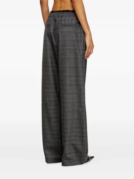 Pantaloni Diesel în carouri negru