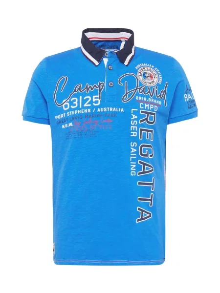 CAMP DAVID Majica modra / rdeča / črna / bela