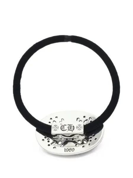 Cravată Chrome Hearts cu motiv cu inimi clasică cu legături negru