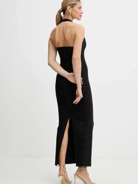 Herve Leger rochie Maxine maxi mulata negru